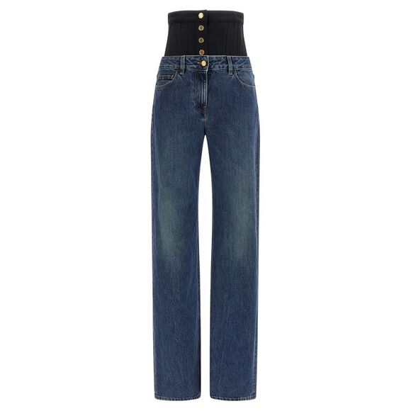 Elisabetta Franchi Women Bustier Insert Jeans